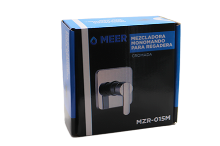 MEZCLADORA MONOMANDO PARA REGADERA CROMADA