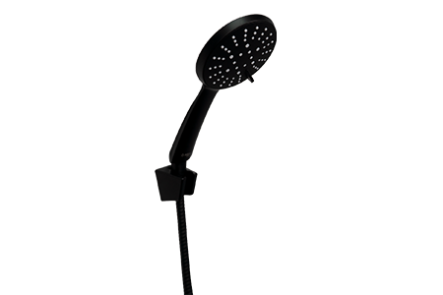 REGADERA TELEFONO REDONDA 8” NEGRO MATE