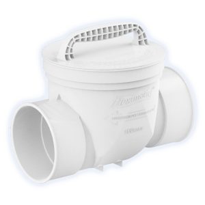 VÁLVULA COPLE ANTI-RETORNO, FABRICADA DE ABS. PARA TUBERÍA SANITARIA DE 6"