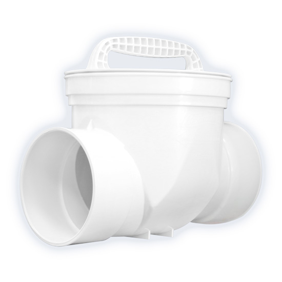VÁLVULA COPLE ANTI-RETORNO, FABRICADA DE ABS. PARA TUBERÍA SANITARIA DE 6"