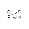 Juego de accesorios para baño 6 piezas negro mate