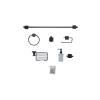 Juego de accesorios para baño 6 piezas negro mate