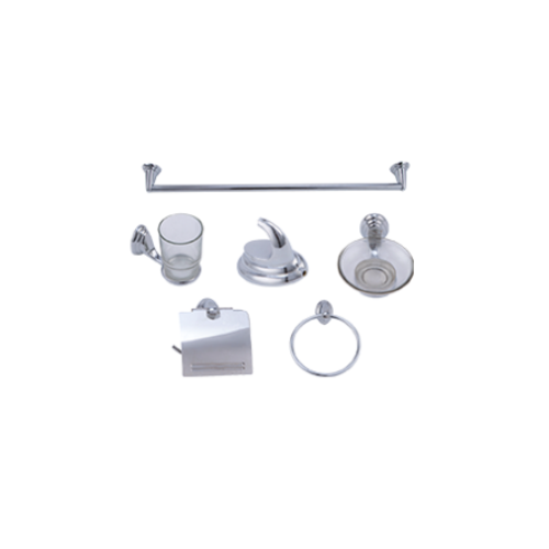 Juego de accesorios para baño 6 piezas cromado