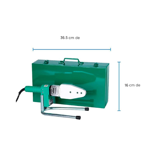 Termofusora 600 W CNX, 120 V, Incluye 3 Dados (Medidas: 20mm, 25mm y 32 mm), Termofusora para PVC, CPVC Y PP-R con Maletín para Fácil Transporte y Almacenaje