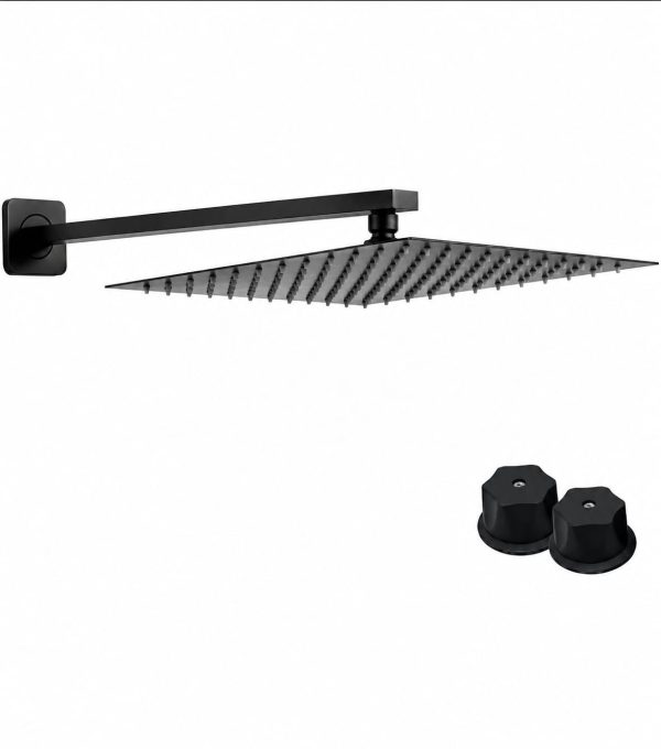 Kit De Regadera Negro Mate Con Manerales