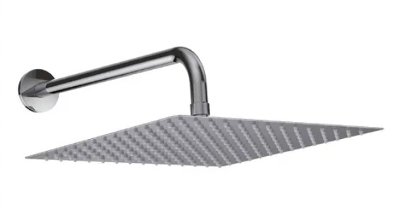 kit Kit – Regadera Cuadrada 12" Cromada
